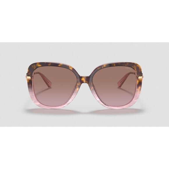 💕COACH💕 Gradient Square Sunglasses HC8320 C6180 ~ Rose Tortoise Gradient NWT - Picture 2 of 6